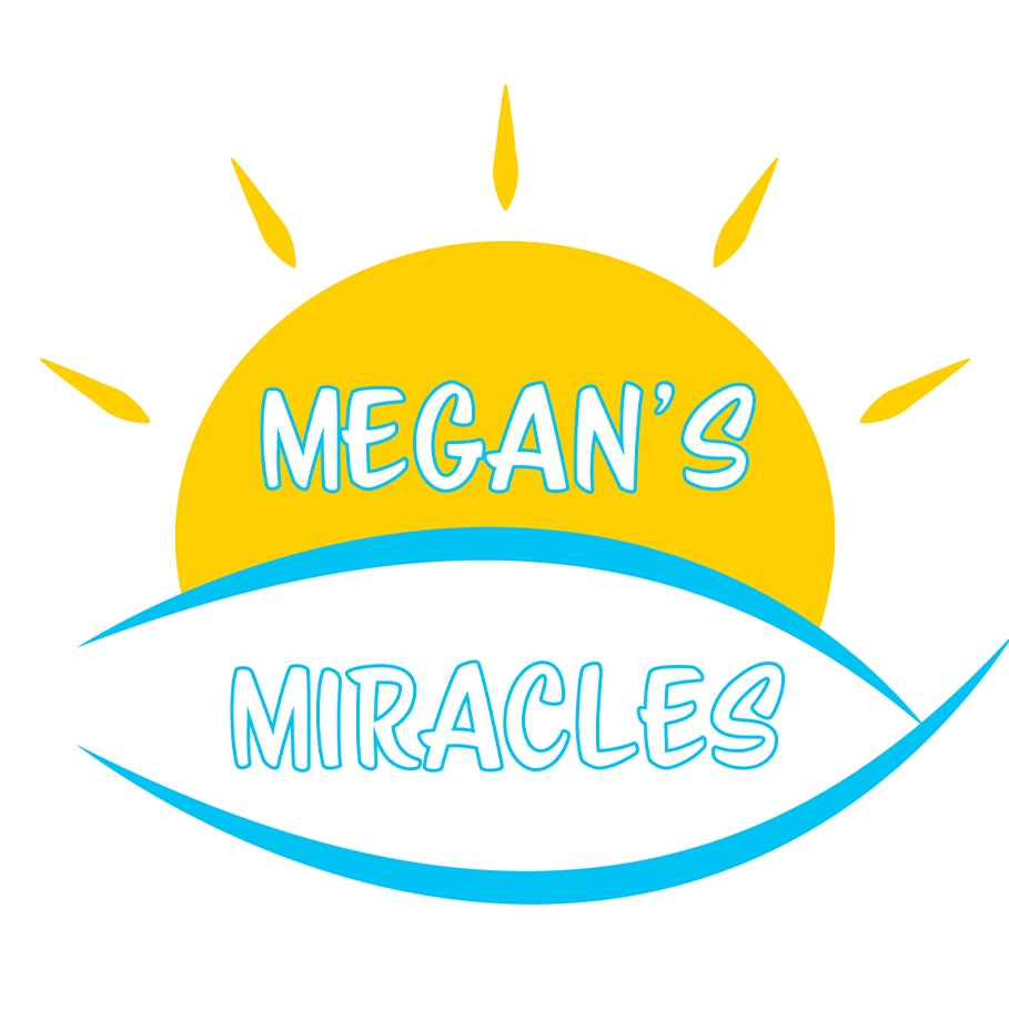 Megan's Miracles logo showing a sun, waves and the organization's name